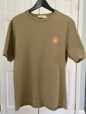 Maison Kitsune / Flower Fox T-Shirt / Khaki / Olive Green hue / Mediun